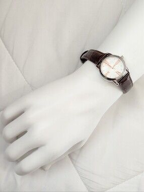 Sempre Brown Rose Gold Rhinestone Watch